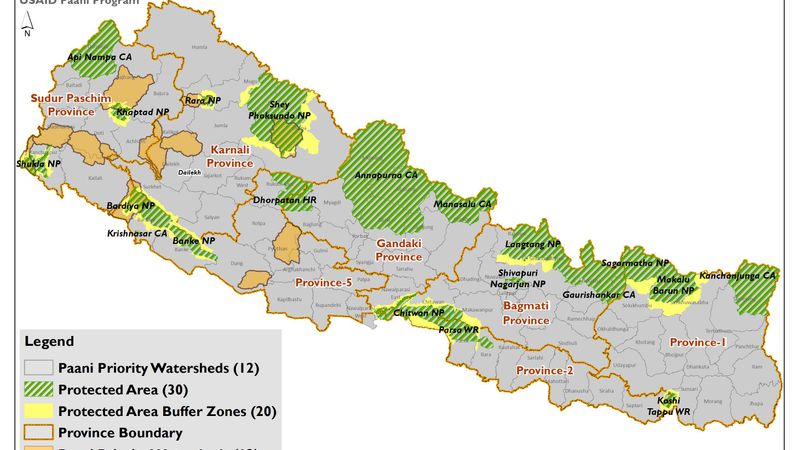 Designated Protected Area and Buffer Zones in Nepal