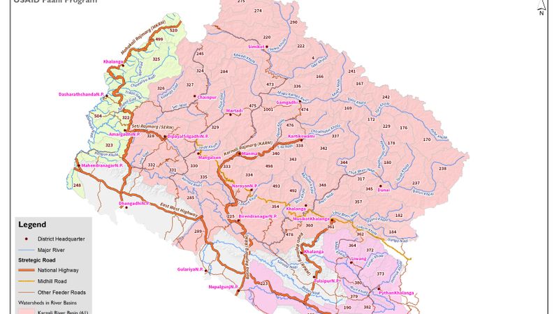 Major River and Roads Networks 