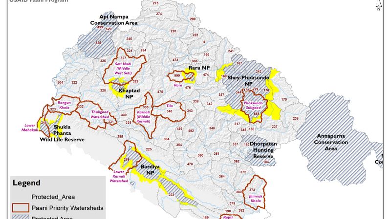 Protected areas and buffer Zones in Watersheds in Three River Basins