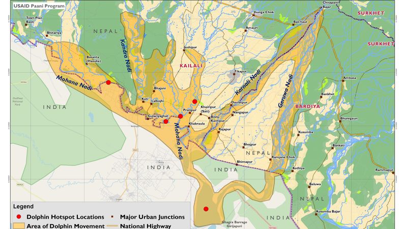 Major Area of Dolphin Movement Identified During Stakeholder Consultation