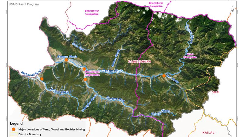 Major Location of Gravel Mining Identified During Stakeholder Consultation