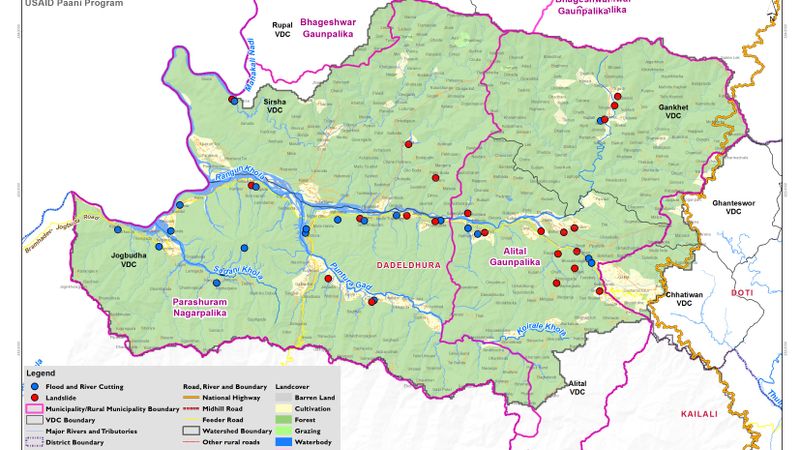 Location of Major Flood and Landslide Identified During Stakeholder Consultation