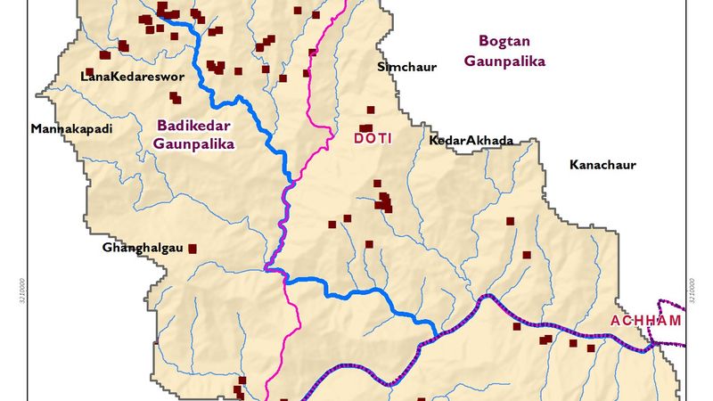 Location of Household Survey for Water Quality