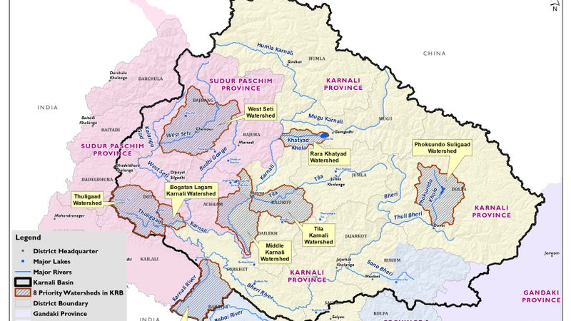 Karnali River Basin (KRB)-Major River Systems, Water Resources and Priority Watersheds