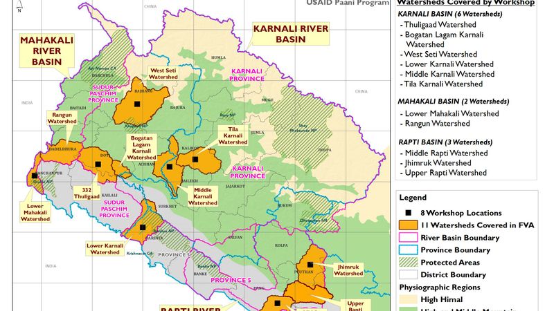 Multi stakeholder Workshop Locations Conducted within Paani Priority Watersheds